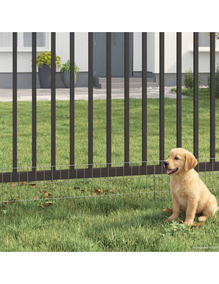 Recinzione da Giardino con Picchetti 48 pcs 115 x 30 cm Mesh