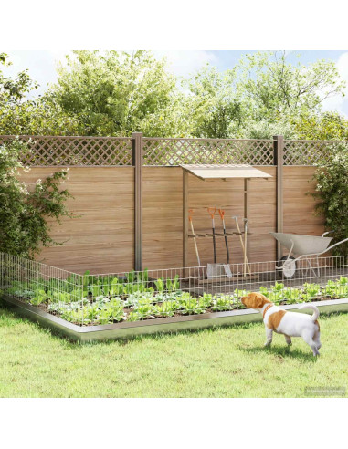 Recinzione da Giardino con Picchetti 48 pcs 55 x 50 cm Mesh
