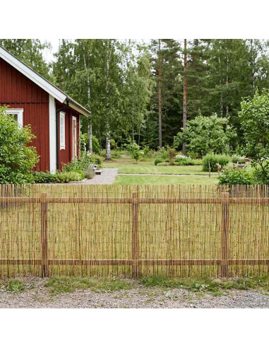 Recinzione per Giardino Carbonizzato 1000 x 90 cm Giunco