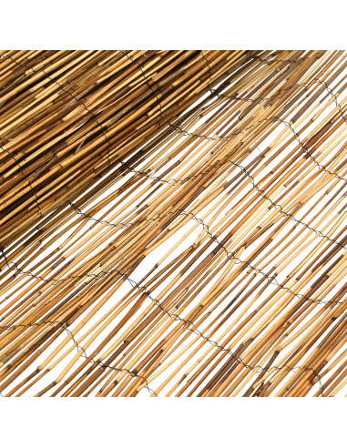 Recinzione per Giardino Carbonizzato 1000 x 90 cm Giunco