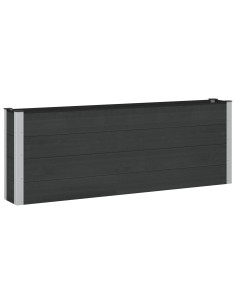 Letto rialzato da giardino Nero 200 x 30 x 72 cm