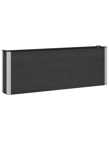 Letto rialzato da giardino Nero 200 x 30 x 72 cm