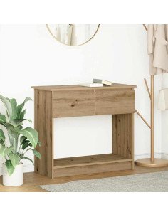 Tavolo Consolle Cassetti Rovere Artigianale 85,5x38,5x74,5 cm