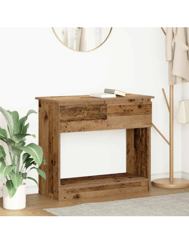 Tavolo Consolle con Cassetti Legno Antico 85,5x38,5x74,5 cm