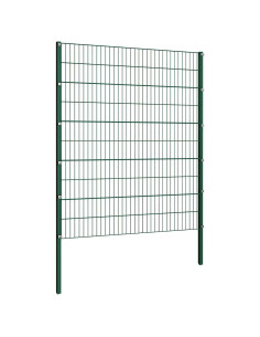 Pannello di recinzione con pali in ferro 867x200 cm verde 2