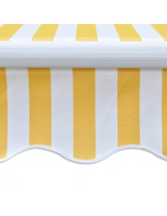 Tenda da Sole Pieghevole Motorizzata 600 cm Gialla/Bianca