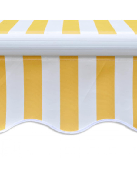 Tenda da Sole Pieghevole Motorizzata 600 cm Gialla/Bianca