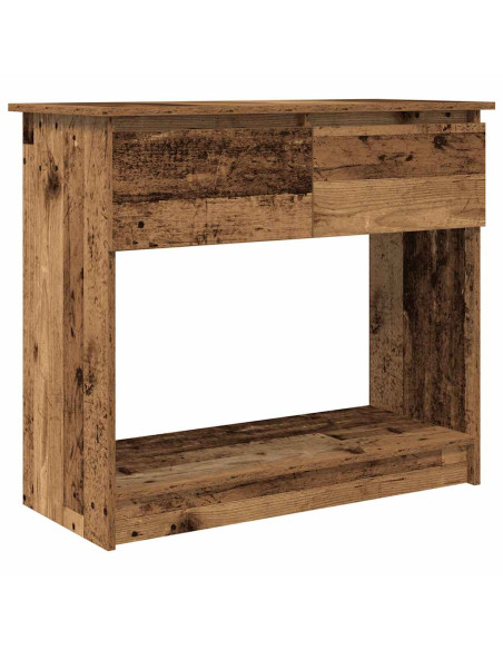 Tavolo Consolle con Cassetti Legno Antico 85,5x38,5x74,5 cm