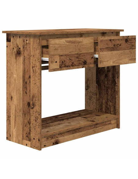 Tavolo Consolle con Cassetti Legno Antico 85,5x38,5x74,5 cm