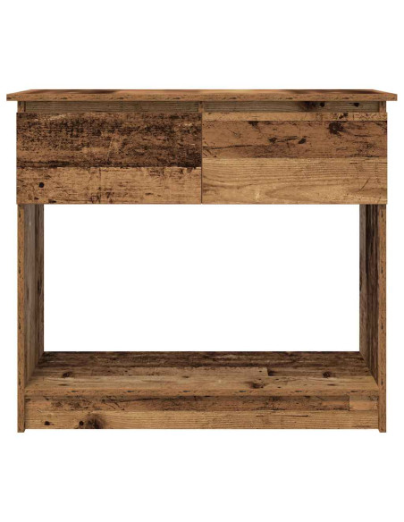 Tavolo Consolle con Cassetti Legno Antico 85,5x38,5x74,5 cm