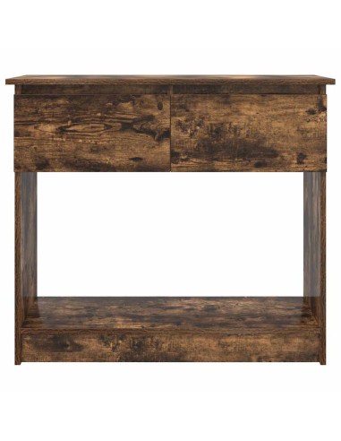 Tavolo Consolle con Cassetti Rovere Fumo 85,5x38,5x74,5 cm