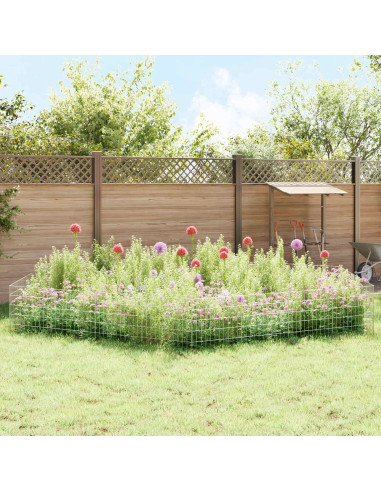 Recinzione da Giardino con Picchetti 48 pcs 55 x 50 cm Mesh