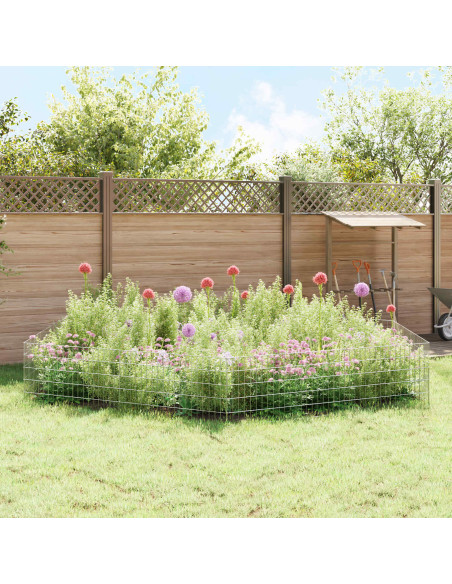 Recinzione da Giardino con Picchetti 48 pcs 95 x 50 cm Mesh
