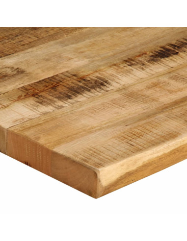 Piano Tavolo Bordi Vivi 110x80x3,8 cm Legno di Mango Grezzo