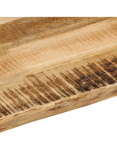 Piano Tavolo Bordi Vivi 110x80x3,8 cm Legno di Mango Grezzo
