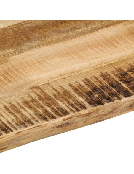 Piano Tavolo Bordi Vivi 110x80x3,8 cm Legno di Mango Grezzo