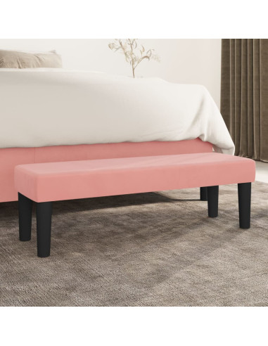 Panca Rosa 100x30x30 cm in Velluto