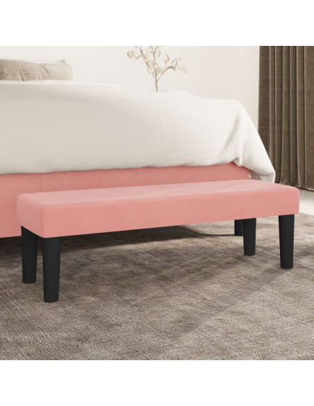 Panca Rosa 100x30x30 cm in Velluto