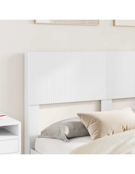 Struttura del letto con stoccaggio e testata Bianco