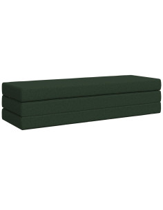 Divano Letto Pieghevole 200 x 67 x 45 cm Verde Scuro 2