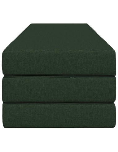 Divano Letto Pieghevole 200 x 67 x 45 cm Verde Scuro