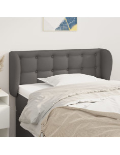 Testiera ad Orecchio Grigia 83x23x78/88 cm in Similpelle