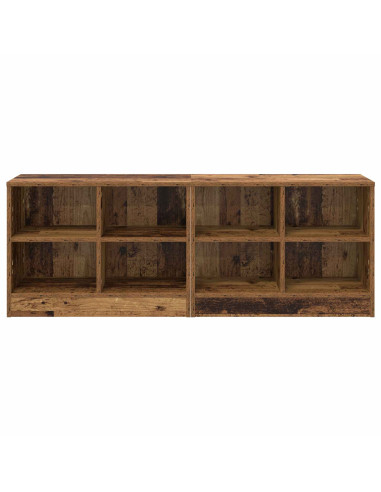 Armadietto per letto 2 pcs Legno antico 66 x 33 x 48 cm