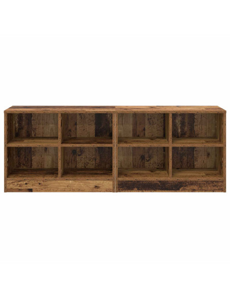Armadietto per letto 2 pcs Legno antico 66 x 33 x 48 cm