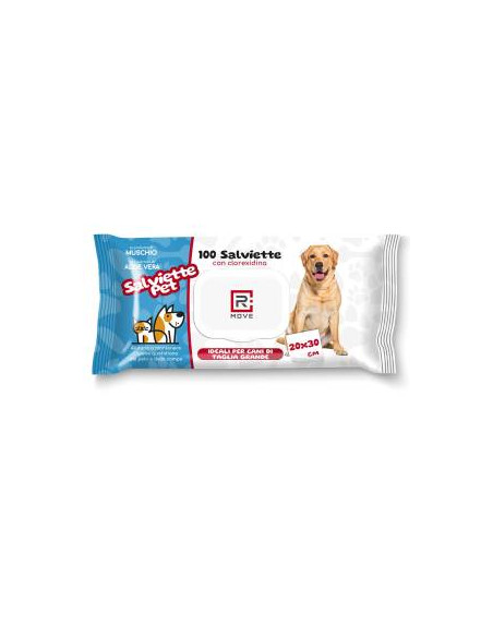 RMove Salviette Pet Igienizzanti con Clorexidina 20x30 1Cnf/100pz