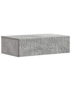 Tavolino da Parete Laterale Grigio Cemento 87,5 x 34,5 x 17 cm