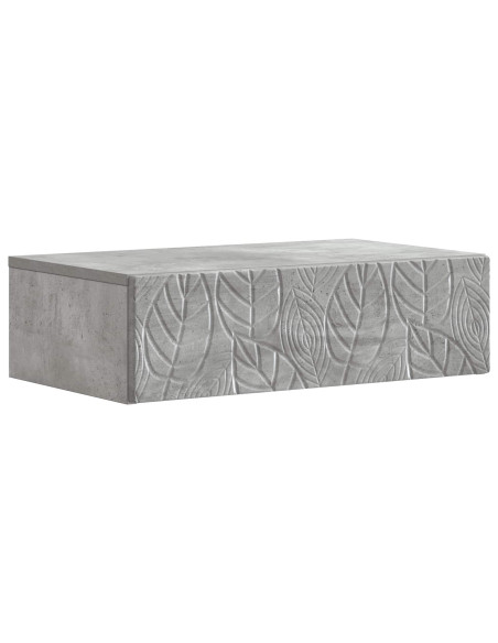 Tavolino da Parete Laterale Grigio Cemento 87,5 x 34,5 x 17 cm