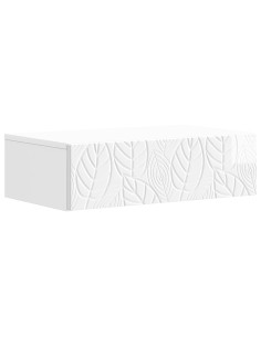 Tavolino da Parete Laterale Bianco Lucido 87,5 x 34,5 x 17 cm