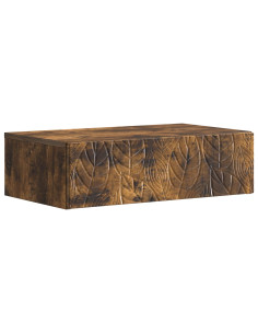 Tavolino da Parete Laterale Rovere Fumo 87,5 x 34,5 x 17 cm