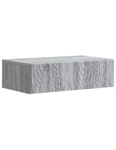 Tavolino da Parete Laterale Sonoma grigio 87,5 x 34,5 x 17 cm