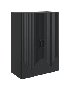 Mobiletto a muro Nero 66 x 34,5 x 90 cm Legno ingegnerizzato