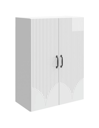 Mobiletto a muro Bianco Lucido 66 x 34,5 x 90 cm