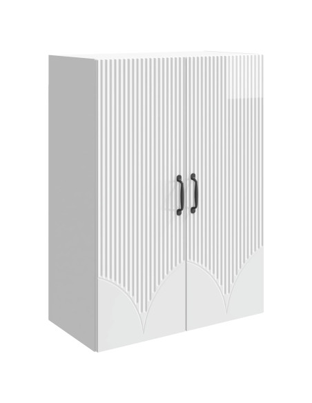 Mobiletto a muro Bianco Lucido 66 x 34,5 x 90 cm
