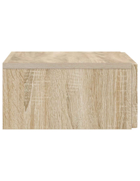 Tavolino da Parete Laterale Rovere Sonoma 87,5 x 34,5 x 17 cm