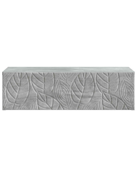 Tavolino da Parete Laterale Grigio Cemento 87,5 x 34,5 x 17 cm