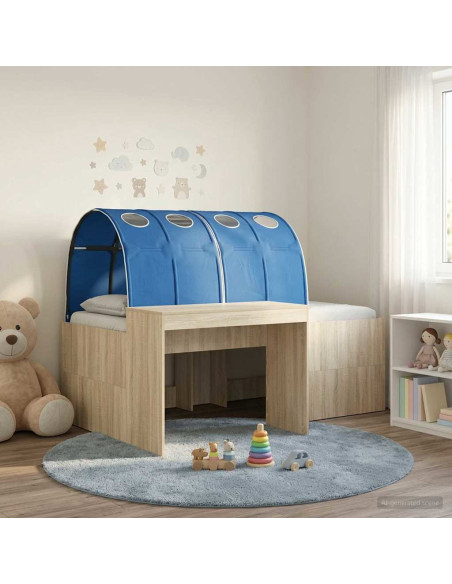 Letto con Tunnel 3 pz Rovere Artigianale e Blu
