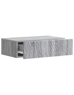 Tavolino da Parete Laterale Sonoma grigio 87,5 x 34,5 x 17 cm 2