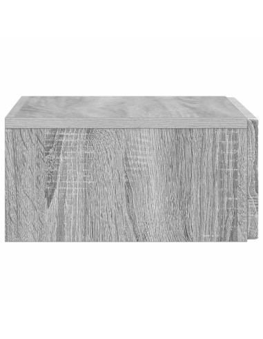 Tavolino da Parete Laterale Sonoma grigio 87,5 x 34,5 x 17 cm