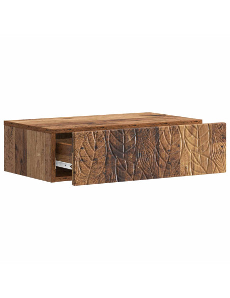 Tavolino da Parete Laterale Legno antico 87,5 x 34,5 x 17 cm