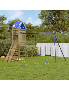 Set da Gioco da Esterno in Legno di Pino Impregnato