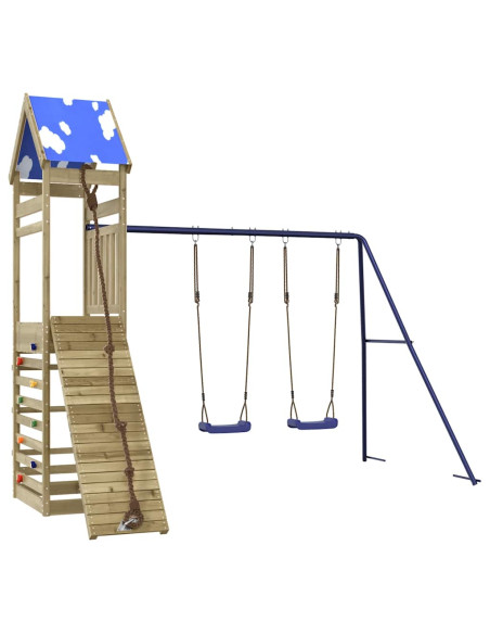 Set da Gioco da Esterno in Legno di Pino Impregnato