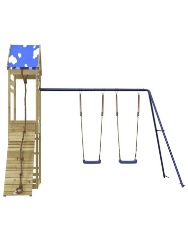 Set da Gioco da Esterno in Legno di Pino Impregnato