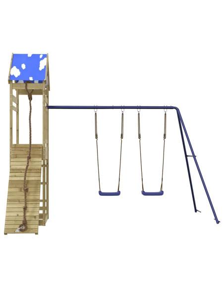 Set da Gioco da Esterno in Legno di Pino Impregnato