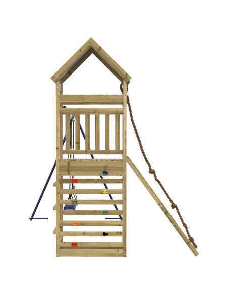 Set da Gioco da Esterno in Legno di Pino Impregnato