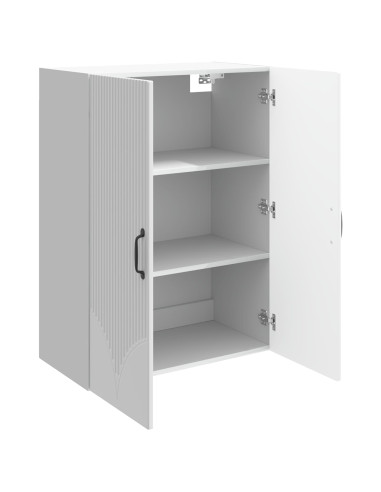 Mobiletto a muro Bianco Lucido 66 x 34,5 x 90 cm