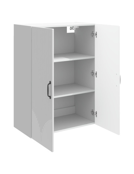 Mobiletto a muro Bianco Lucido 66 x 34,5 x 90 cm